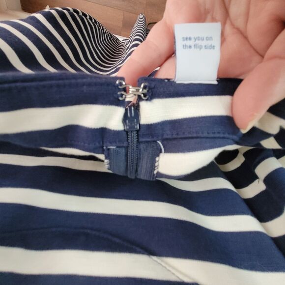 Old Navy Ponte Sheath Dress XL Navy White Stripe Bodycon Sleeveless Stretch - Picture 15 of 16